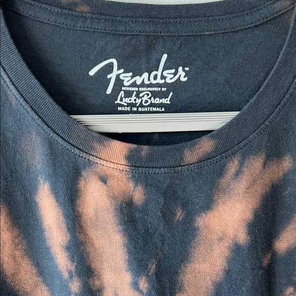 Fender Spiral Tie-Dye Black and Brown Tee - Picture 2 of 7